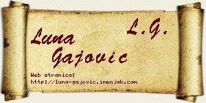 Luna Gajović vizit kartica